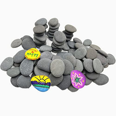 Lifetop 100 PCS Painting Rocks Bulk, Natural River DIY Rocks Flat & Smooth Kindness Rocks for Arts, Crafts, Decoration, Small Rocks for