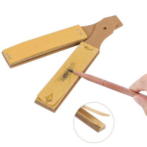 Sandpaper Sharpener,3-Pack Sketch Sandpaper Pencil Sharpeners 6.2x0.9" Pointer Art Drawing Tool Pastel Sticks Drawing Tool for Artist Sketch Beginner Sliverdew