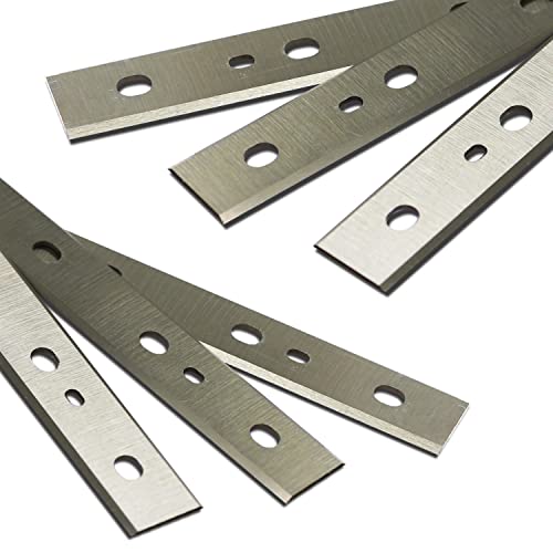 Planer Blades Knives for DeWalt DW735 7352 735X Thickness Planers with 13 Inch HSS Replacement Double edge 2 Set (6 pcs) Asieg Tool