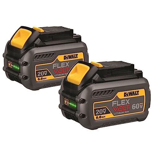 DEWALT 20V/60V MAX* Batteries, Premium, 6.0-Ah, 2-Pack (DCB606-2) DEWALT