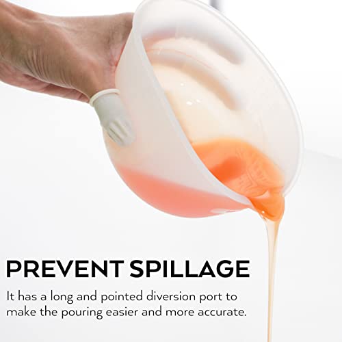 Large Silicone Resin Measuring Cups Tool Kit - Nicpro Reusable 600ml & 100ml Measure Cup, Silicone Stir Sticks Pipettes Finger Cots for Epoxy Resin Nicpro