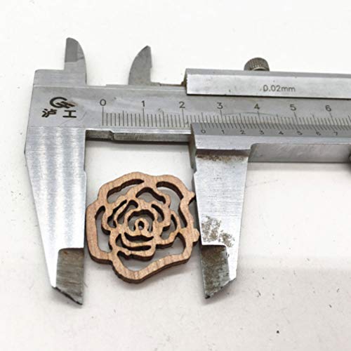 Happyyami 30pcs Wooden Flowers for Crafts Unfinished Wood Cutouts Wood Shapes Slices for DIY Wedding Birthday Party Favors Centerpieces (Assorted Happyyami