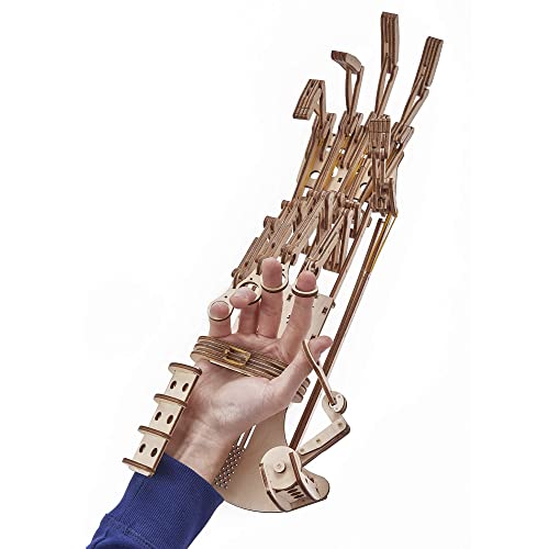 Wood Trick Wooden Robot Hand 3D Wooden Puzzle - Robotic Hand Wood Model Kit to Build Wood Trick