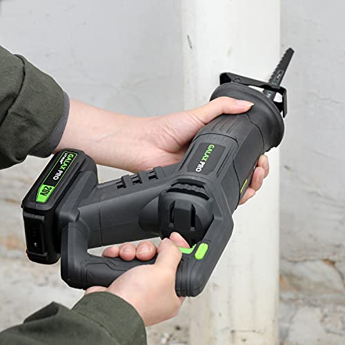 GALAX PRO Reciprocating Saw, Cordless Reciprocating Saw with battery, 0-3000RPM, 20V 2.0Ah Cordless Saw, 3pcs 6-inch Wood Saw Blade & 2pcs 6-inch GALAX PRO