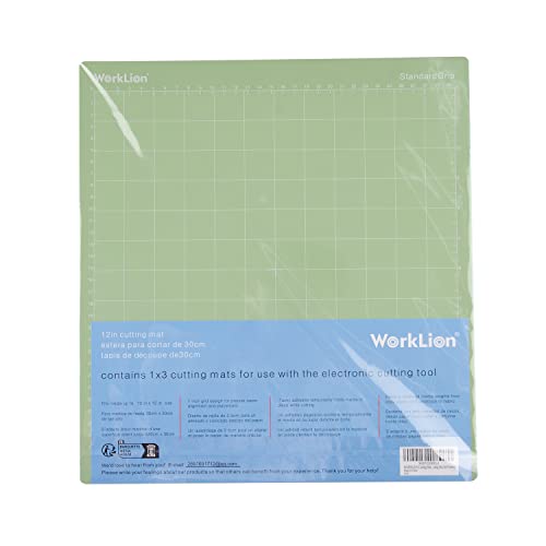 WORKLION Cutting Mat 12x12 for Cricut: Cricut Explore One/Air/Air 2/Maker Gridded Adhesive Non-Slip Durable Mat for Sewing Quilting and Arts & Crafts WORKLION