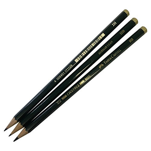 Faber-Castell 9000 Graphite Sketch Pencil Art Set (8B - 2H) with Kneaded Art Eraser, Large Dust Free Eraser and Sharpener Faber-Castell