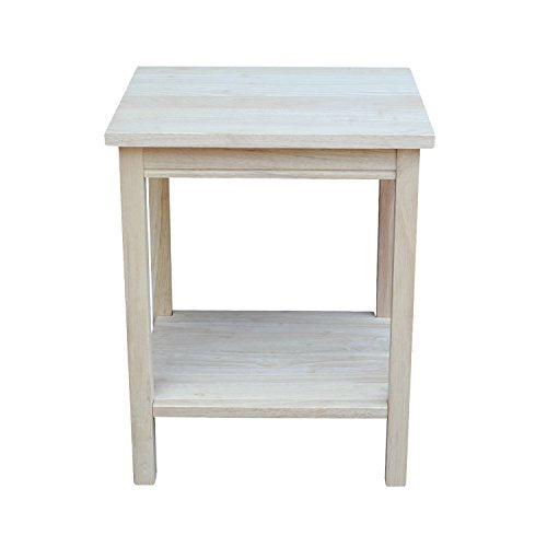 International Concepts Accent Table, 14 L x 16 W x 20 H inches, Unfinished IC International Concepts