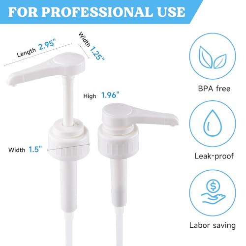 LET’S Resin Gallon Pump Dispenser, 10CC 2Pcs Heavy-Duty Leak Proof Resin Pump Dispenser,BPA Free 38/401Resin Accessories for Dispensing Resin, LET'S RESIN