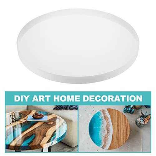 HARFINGTON 19.7" Charcuterie Board Resin Silicone Mold Tray Epoxy Mould Cutting Board Coffee Table for DIY Art Home Decoration (Round) HARFINGTON