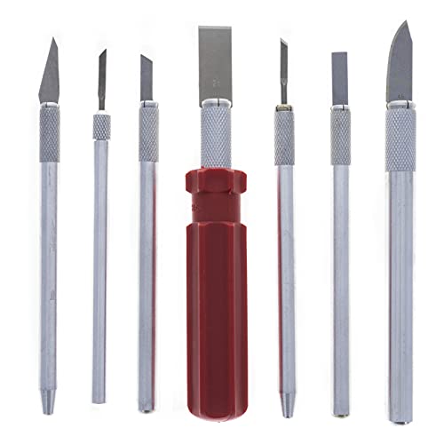 Mini Hobby Knife Set With Case Exacto Blades Kit For Carving And Whittling vector tools