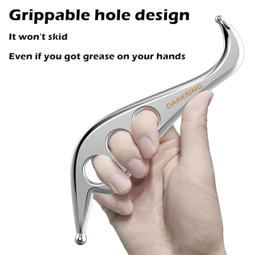 Stainless Steel Muscle Scraper Massage Tool gua sha iastm for deep Tissue Scraping for myofascial Release (Patent Pending) DARKRING