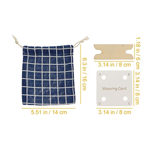 EXCEART 1 Set Weaving Cards Kit Tablet Weaving Card Paper Loom Cards with Unfinished Shuttles 10 Colors Thread Bag for DIY Art Craft Gift Motor EXCEART