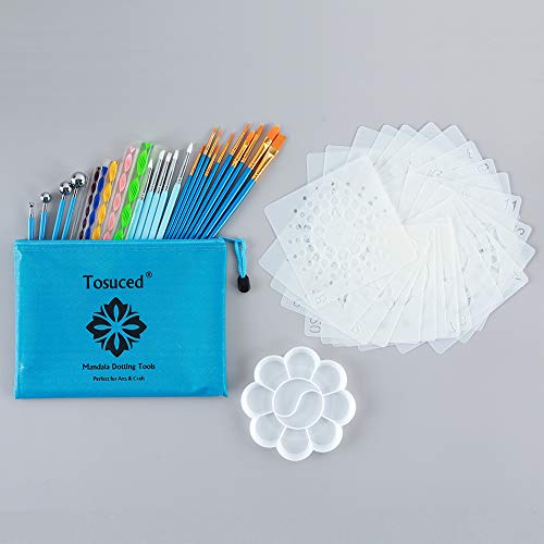 53PCS Mandala Dotting Tools Set for Painting Rocks,Mandella Art and Drafting Art Supplies Tosuced