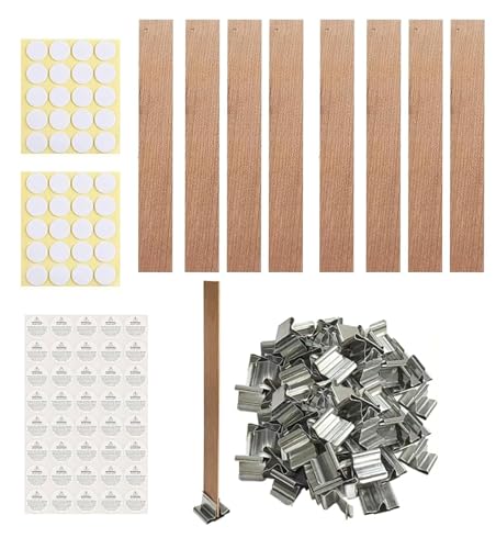 460 PCS Wooden Candle Wicks for Candle Making KIT, 200pcs Natural Candle Wood Wicks with Stand Candle Cores for DIY Candle Making Craft… Harnico