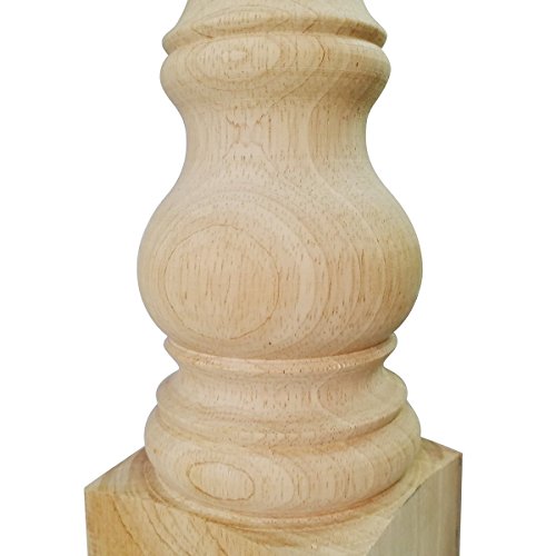 Btibpse 8" Wood Furniture Legs Bun Feet Unfinished for Cabinet Sofa Bench Ottoman, Dresser Foot Replacement 2 Pcs Btibpse