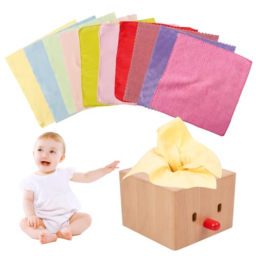 Adena Montessori Baby Full Wood Tissue Box Infant Toys for 6-12 Months Baby Adena Montessori