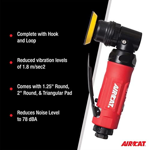 AIRCAT Pneumatic Tools 6320: Spot Sander and Polisher with Internal 1/8-Inch Orbital Head 13,000 RPM AIRCAT