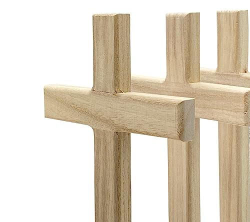 12 Inch 4 Pack Wood Cross Unfinished Wooden Crosses Unpainted Tabletop Cross for Crafts Cregugua