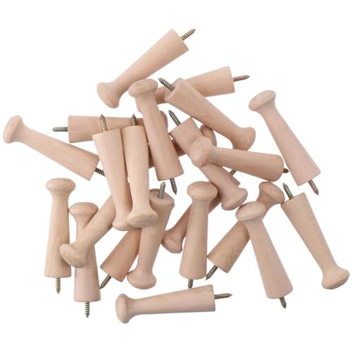 hobbyhub 20PCS Wooden Shaker Peg,Solid Unfinished Wood Shaker Racks for Hanging Coat Hat Bags Towel hobbyhub