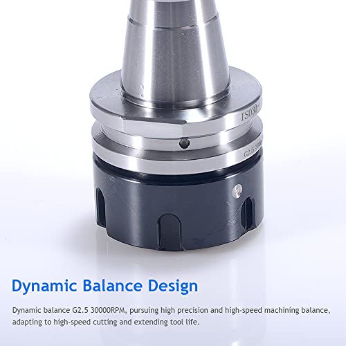 5PCS ISO30 ER32-45L Balance Collet Chuck G2.5 30000RPM CNC Tool Holder + 5PCS ISO30 Tool Holder Clamp Fork Claw for CNC Engraving Machine & Milling HOZLY