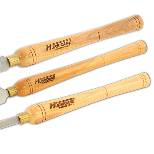 Hurricane Turning Tools, HSS, 3 Piece Skew Chisel Set (1/2", 1", 1 1/2"), Standard Series Woodturning Tools Hurricane Turning Tools