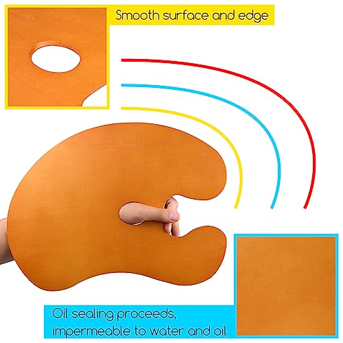 MEEDEN Wood Paint Palette Oil Finished, Acrylic Paint Palette 15.7"x11.8", Oil Paint Palette, Painting Palette, Art Palette, Artist Palette with MEEDEN