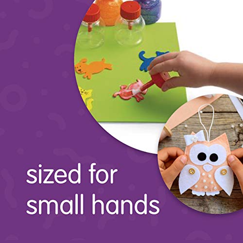 Colorations Glue Jar Set, 12 Empty Glue Bottles with Brushes, Classroom, Art Supplies, School Supplies, Crafting, Kids Art, Projects, Gluing, Colorations