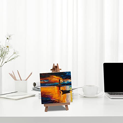 DECHOUS 5pcs Blank Wooden Picture Frame Unfinished Wood DIY Picture Frames Painting Wood Tray Ornament Picture Frame Educational Toys for Kids DECHOUS