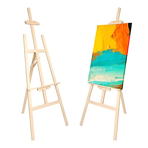 Nian Feng Easel Stand for Painting, Wooden Easel for Painting Canvas, Art Easel for Adults, Adjustable&Folding, for Drawing, Wedding Sign, Poster, nianfeng