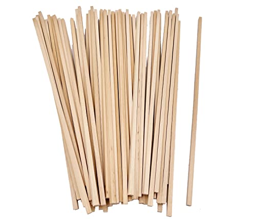 Wood Sticks 200Pcs 1/8 x 1/8 x 12 Inch Hardwood Square Dowels Unfinished Wood Strips Square Craft Sticks Long Wood Dowels Square Wooden Dowel Rod for William Craft