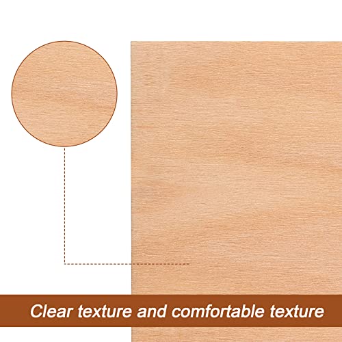 MAHIONG 20 Pack 12 x 8 x 1/8 Inch Basswood Sheets, Rectangular Plywood Balsa Wood Sheet Unfinished Craft Blank Wooden Pieces Board for DIY Ornaments MAHIONG