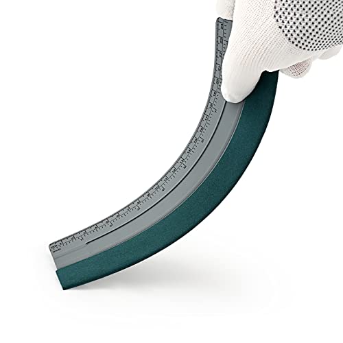 Gomake Vinyl Wrap Squeegee for Vinyl with Ruler and Micro-Fiber Felt Edge Vinyl Applicator Squeegee Sign-Making Graphic Wallpaper Film Installation Gomake