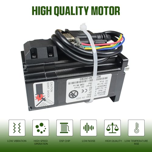 CNCTOPBAOS Nema24 3N.m Closed Loop Stepper Motor 88mm 5A,2HSS60 Hybrid Motor Driver 24-50V DC,60x60x88mm 3NM Closed-Loop Servo Motor CNC Controller RATTMMOTOR