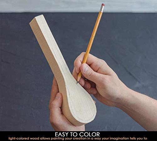 BeaverCraft Basswood Wood Carving Spoon Blank B1 10" x 2" x 1.4" Premium Wood Whittling Wood Carving for Beginners Kids BeaverCraft