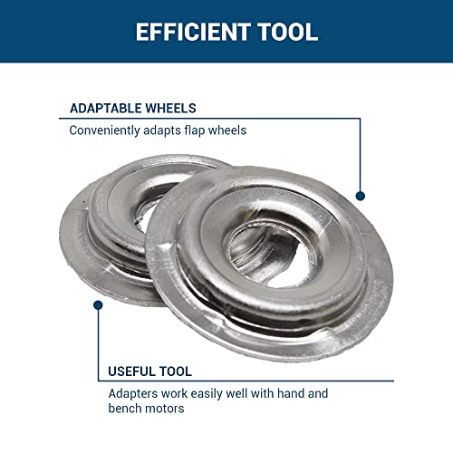 Benchmark Abrasives 1/2" - 1" Adapter Buffing Wheel Flange Adapter for Bench Grinder Arbor Washer, for Polishing Finishing Rust Paint Removal (Set of Benchmark Abrasives