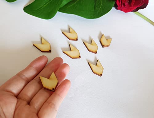 30pcs of Blank Wood Earring Makings,Blank Sublimation Chevron Earrings,Unfinished Earring Pendants (1.0'') MEYA