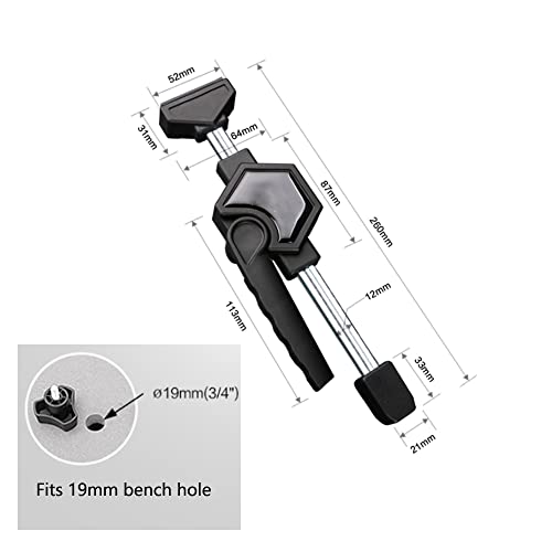Singring Clamping Elements Workbench Dog Holes Clamp Adjustable Screw Clamp For Woodworking Fixed Hold (19mm) Singring