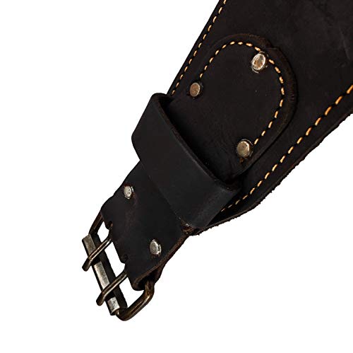 OX Tools Pro 4 Piece Carpenter Tool Belt, Construction Rig, Leather Tool Belt with Two Pouches, Hammer Holder, Tape Measure Pocket, Adjustable OX Tools