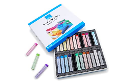 COLOUR BLOCK 24pc Assorted Soft Pastels Art Set | Chalk Pastels Ideal for Artists, Students and Beginner, Kids and Adults of any Age