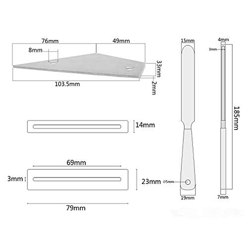 Alnicov Stainless Steel Guitar Fret Crowning File, Fret Rocker, Fingerboard Protectors Set Fret Leveling Grinding Tool Kit for Luthier and Guitar Alnicov
