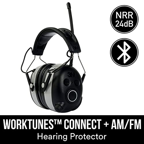 3M Worktunes Bluetooth Hearing Protection with Am/fm Radio, Black and Grey 3M Safety