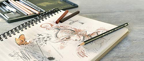 Faber-Castel 112975 PITT Monochrome Tin Set ,12 Piece Faber-Castell