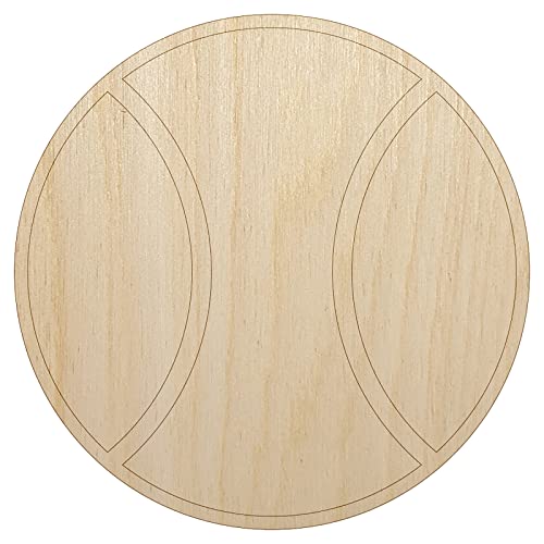 Tennis Ball Unfinished Wood Shape Piece Cutout for DIY Craft Projects - 1/4 Inch Thick - 6.25 Inch Size Sniggle Sloth