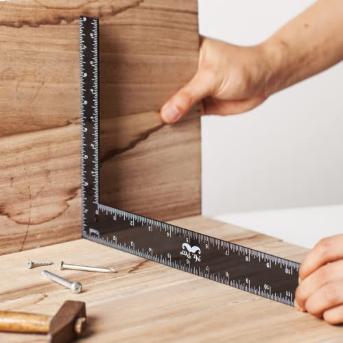 Mr. Pen- Carpenter Square, Framing Square, 8 inch x 12 inch , Carpenters Square , Right Angle Ruler, Framing Tools, L Shape Ruler, Metal Square, Mr. Pen