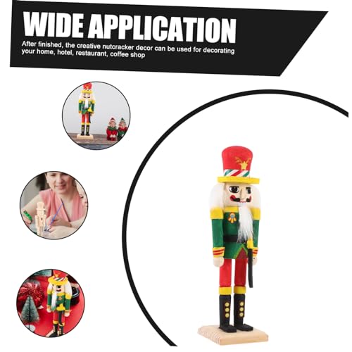 OFFSCH 1 Set White Nutcracker Home Decor Puppets Xmas Soldier Nutcracker Unfinished Wood Nutcracker Ornament Xmas Blank Nutcracker DIY Nutcracker OFFSCH