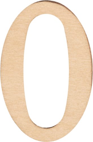 Walnut Hollow Wood Letters and Numbers, 1.5-Inch, 0, 2 Per Package Walnut Hollow