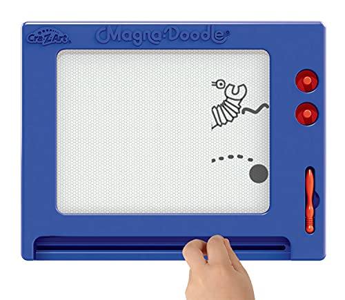 Cra-Z-Art Retro Magna Doodle Magnetic Drawing Board for kids 3 and up, Blue/White Cra-Z-Art