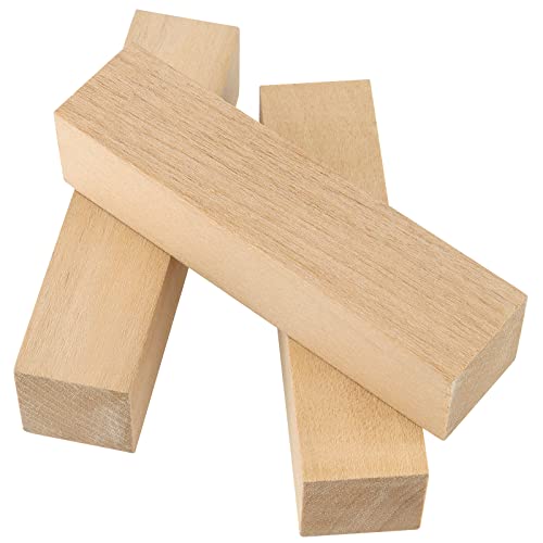 MANCHAP 32 PCS Basswood Carving Blocks Set, 2 Sizes Soft Solid Unfinished Wood Whittling Blocks, Balsa Wood Blocks for Carving and Whittling, 4x1x1 MANCHAP