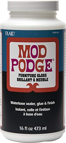 Mod Podge Waterbase Sealer, Glue and Finish for Furniture (16-Ounce), CS15126 Gloss Finish Mod Podge