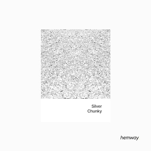 Hemway Polyurethane & Epoxy Resin Glitter 100g / 3.5oz Metallic Crystal Flake Additive for Flooring Jewelry Tumblers Glass Pigment - Chunky (1/40" Hemway